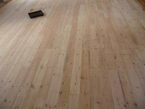 floor stripped and ready for treatment
